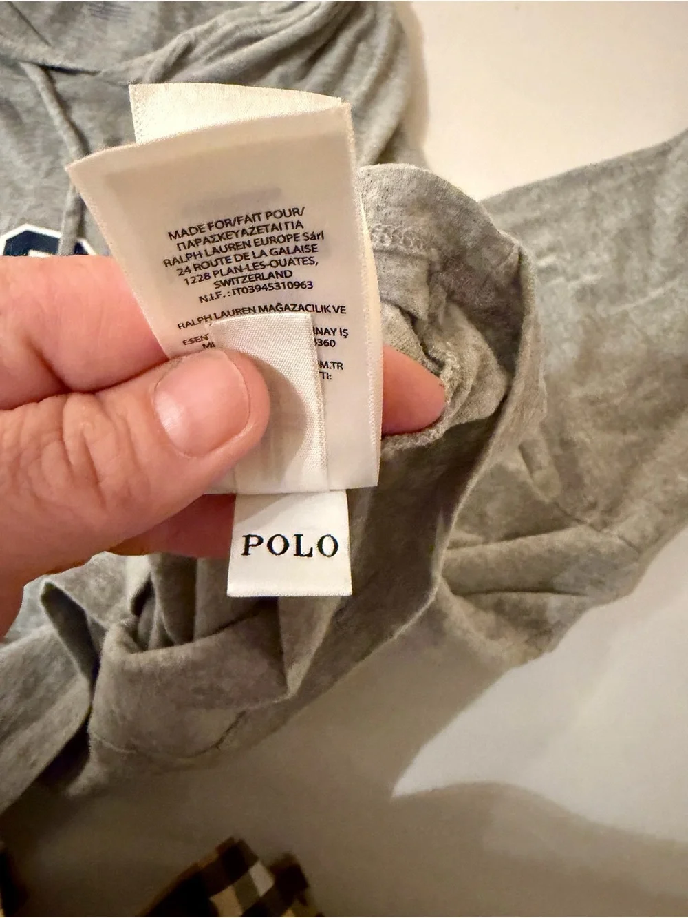 Polo Ralph Lauren Long Sleeve T-Shirt Hoodie Mens XL Gray/Navy Embroidery NWOT